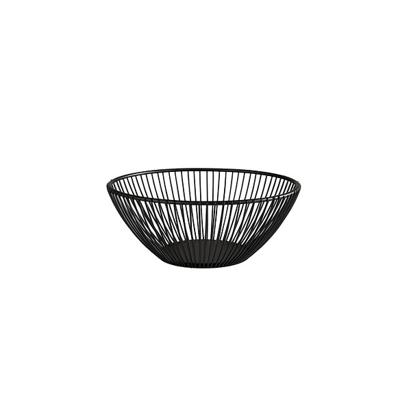 4004133304215 - Brotkorb Svart Lebensmittelaufbewahrungsbehälter Gr B H L 20 cm x 8 cm x 20 cm schwarz Weitere Tischaccessoires rund stapelbar & spülmaschienengeeignet