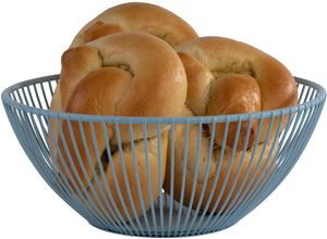 4004133304536 - Brotkorb SVART blau (dream blau) B20cm H8cm L20cm Metall Lebensmittelaufbewahrungsbehälter Ø 20 cm H 8 cm