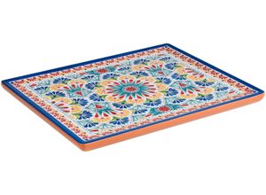 4004133846814 - Tablett Arabesque Tabletts Gr B L 265 cm x 325 cm orange (terrakotta) Terrakotta-Optik spülmaschinengeeignet