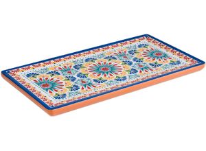 4004133846821 - Tablett Arabesque orange (terrakotta) B176cm H2cm L325cm Melamin Tabletts Terrakotta-Optik spülmaschinengeeignet