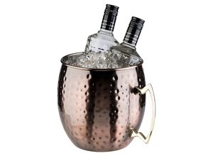 4004133933309 - Wein- und Sektkühler Moscow Mule Eiskübel rosegold (altkupferfarben) Flaschenkühler Baraccessoires Weinaccessoires Eiskübel Inhalt 5 Liter Antik-Kupfer-Look