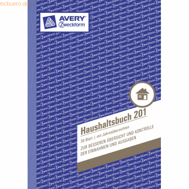 4004182002018 - Haushaltsbuch mJahresübersi A5 36 Bl 4004182002018 AVERY Zweckform