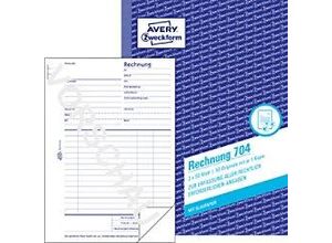 4004182007044 - AVERY Zweckform Rechnungsformular 704 DIN A5 Perforiert N A 40 Blatt