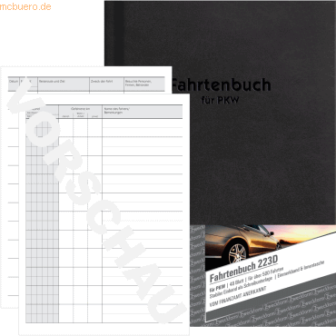 4004182014820 - AVERY Zweckform Fahrtenbuch Pkw mit Jahresabrechnung Formularbuch 223D - 1 x 48 Blatt 4004182014820 - AVERY Zweckform Fahrtenbuch Pkw mit Jahresabrechnung Formularbuch 223D - 1 x 48 Blatt