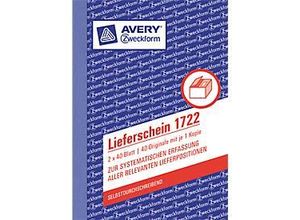 4004182017227 - Lieferschein 1722 A6 selbstdurchschreibend 2x40 Blatt 4004182017227 AVERY Zweckform