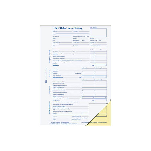 4004182017593 - AVERY Zweckform Personalformulare Lohn- Gehaltsabrechnung Lohn- Gehaltsab A4 SD 1759 DIN A4 2x 40 Seiten