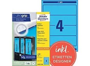 4004182036921 - Rückenschilder L4767-100 61 x 192 mm blau zum aufkleben 4004182036921 Zweckform 400 Stück