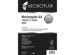 4004182088289 - Kalendereinlage 50705 Wochenplan 1 Woche   2 Seiten 210x297mm (A4) 2025 4004182088289 Chronoplan