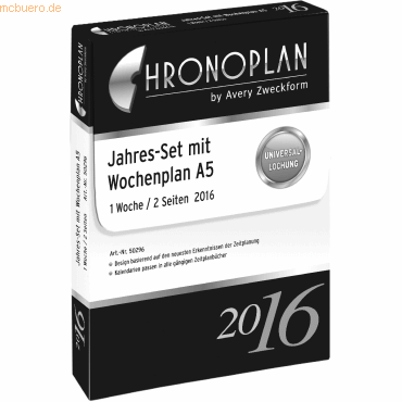 4004182088463 - Kalendereinlage 50296 Jahres-Set 1 Woche   2 Seiten  (A5) 2026 4004182088463 Chronoplan