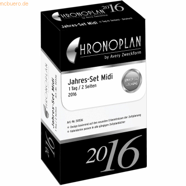 4004182088494 - Jahres-Set Midi 1 Tag 1 Seite Kalendarium 2016 weiß 4004182088494 - Jahres-Set Midi 1 Tag 1 Seite Kalendarium 2016 weiß