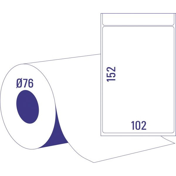 4004182180532 - Thermoetikettrollen - 102 x 152 mm permanent haftend 1 Rolle    750 Stück 4004182180532 AVERY Zweckform