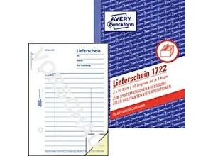 4004182205495 - AVERY Zweckform Lieferschein 1722-5 DIN A6 quer 5 Stück