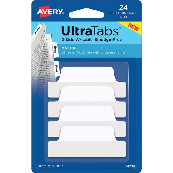 4004182335208 - AVERY Zweckform Haftmarker Haftstr UltraTabs Weiß 24St weiß