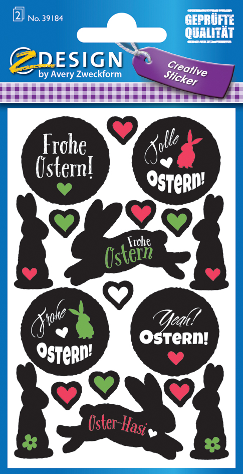 4004182391846 - ZDesign Oster-Sticker schwarz + color