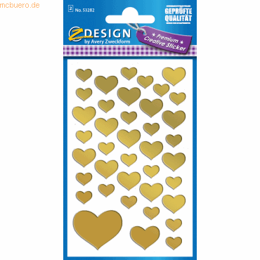 4004182532829 - 53282 Schmucketikett Herzen gold 4004182532829 AVERY Zweckform 4004182532829 - 53282 Schmucketikett Herzen gold 4004182532829 AVERY Zweckform