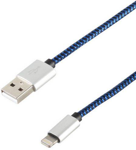 4004220008699 - Hapena Lightning-Kabel 2m 5122060203 8-pol Lightning auf USB-A 20 Nylon