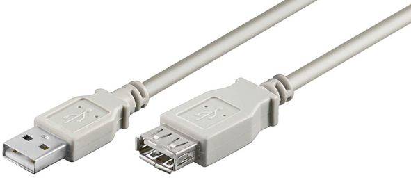 4004220814283 - Hapena USB-Verlängerung 3m USB2AAV3 USB 20 A-Stecker auf A-Kupplung grau