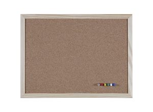 4004280070407 - Pinnwand aus Kork mit Echtholzrahmen 40 x 30 cm Magnettafel & Pinnwand - Vigo