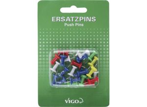 4004280610221 - Pins für Pinn- und Magnettafeln 25er Pack bunt Magnettafel & Pinnwand - Vigo