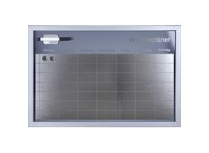 4004280611488 - Vigo Magnettafel Wochenplaner Metalloptik 60 x 40 cm Magnettafel & Pinnwand