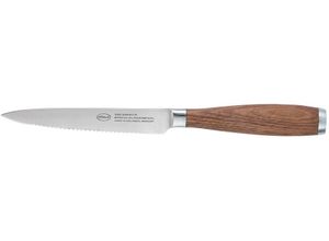 4004293121219 - Allzweckmesser RÖSLE Masterclass Kochmesser Gr Gesamtlänge 235 cm Klingenlänge 12 cm silberfarben (silberfarben holzfarben) Küchenmesser mit Wellenschliff Made in Solingen Klingenspezialstahl