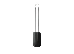 4004293124364 - Teigschaber RÖSLE Küchenpaletten silberfarben (schwarz maße 5 x 26 cm) Back- und Kochhelfer Küchenpaletten Teigspachtel Silikon schwarz Edelstahlgriff spülmaschinengeeignet