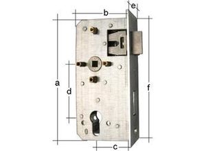 4004338416102 - Alberts - gah Ersatzschloss passend für 30-mm-Schlosskasten verzinkt DIN links   rechts Stulpbreite 24 mm