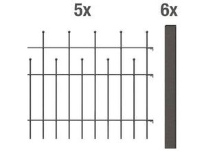 4004338507787 - Alberts Komplettset Zaunfeld Madrid 10 m 495 cm anthrazit zA