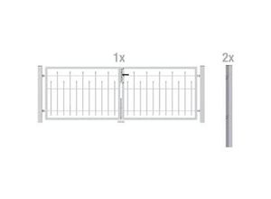 4004338508579 - Alberts Komplettset Tor Madrid 300 x 80 cm feuerverzinkt