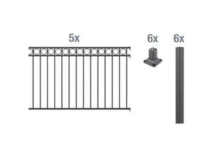 4004338509514 - Alberts Komplettset Zaun Circle 10 m 120 cm anthrazit zA