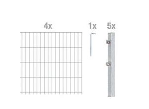 4004338641108 - Alberts Doppelstabmatten-Grundset 10 m 250 x 83 cm 6 5 6 feuerzverzinkt