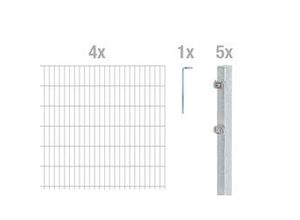 4004338641139 - Alberts Doppelstabmatten-Grundset 10 m 250 x 143 cm 6 5 6 feuerzverzinkt