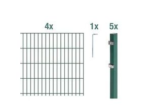 4004338641191 - Alberts Doppelstabmatten-Grundset 10 m 250 x 103 cm 6 5 6 grün