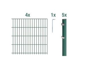 4004338641245 - Alberts Doppelstabmatten-Grundset 10 m 250 x 203 cm 6 5 6 grün