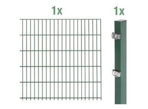 4004338644024 - Alberts Anbauset Doppelstabmatten 2 m 100 cm 6 5 6 grün