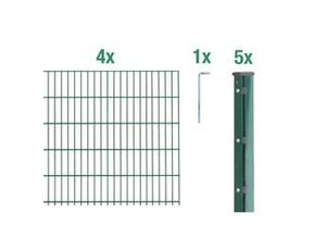 4004338644376 - Alberts Doppelstabmatten-Grundset 10 m 250 x 163 cm 6 5 6 grün