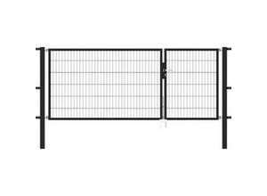 4004338646998 - Alberts Stabgitter Doppeltor Flexo 300 x 120 cm 6 5 6 anthrazit zE