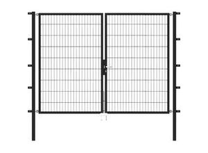 4004338648565 - Alberts Stabgitter Doppeltor Flexo 250 x 180 cm 6 5 6 anthrazit zE