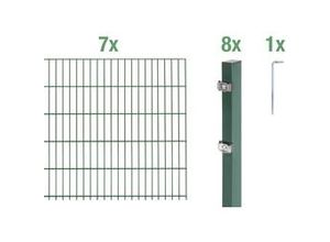 4004338651183 - Alberts Doppelstabmatten-Grundset 14 m 200 x 160 cm 6 5 6 grün