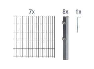 4004338655044 - Alberts Doppelstabmatten-Grundset 14 m 200 x 80 cm 6 5 6 feuerverzinkt