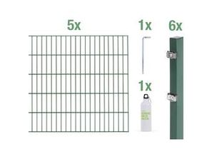 4004338689988 - Alberts Komplettset Doppelstabmatten 10 m 100 cm 6 5 6 grün