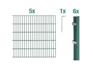 4004338690007 - Alberts Komplettset Doppelstabmatten 10 m 140 cm 6 5 6 grün