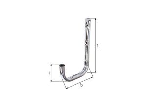 4004338802042 - 802042 Wandhaken einfach Ausladung 150 mm Stahl verzinkt Höhe 215 mm d 18 - GAH