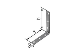 4004338851903 - Alberts - gah Stuhlwinkel Länge 75 x 75 mm Breite 16 mm Stärke 2 mm Edelstahl Loch-Ø 55 mm