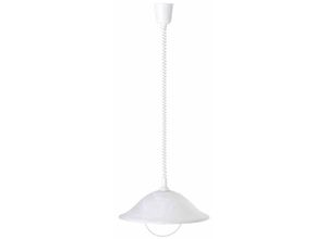 4004353077937 - BRILLIANT Lampe Freya Pendelleuchte 41cm Rollizug weiß weiß-alabaster 1x A60 E27 60W geeignet für Normallampen (nicht enthalten) Höhenverstellbar durch Rollizug