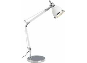 4004353114601 - Lampe Octavia Tischleuchte chrom weiß 1x A60 E27 40W geeignet für Normallampen (nicht enthalten) Mit Schnurzwischenschalter - weiß - Brilliant