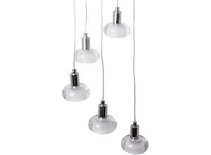 4004353155017 - - Design Hänge Decken Lampe Wohn Ess Zimmer Beleuchtung Glas Pendel Leuchte silber G09073 15