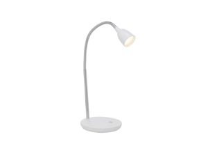 4004353175473 - Lampe Anthony led Tischleuchte eisen weiß 1x 24W led integriert (200lm 3000K) Mit Druckschalter an der Basis - weiß - Brilliant