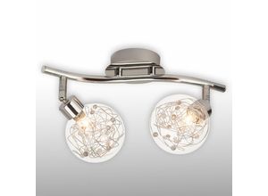 4004353216060 - Lampe Joya Spotrohr 2flg chrom 2x QT14 G9 33W geeignet für Stiftsockellampen (nicht enthalten) Köpfe schwenkbar - silber - Brilliant