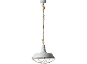 4004353246777 - Lampe Rope Pendelleuchte 47cm grau Beton 1x A60 E27 60W geeignet für Normallampen (nicht enthalten) Für LED-Leuchtmittel geeignet - Brilliant